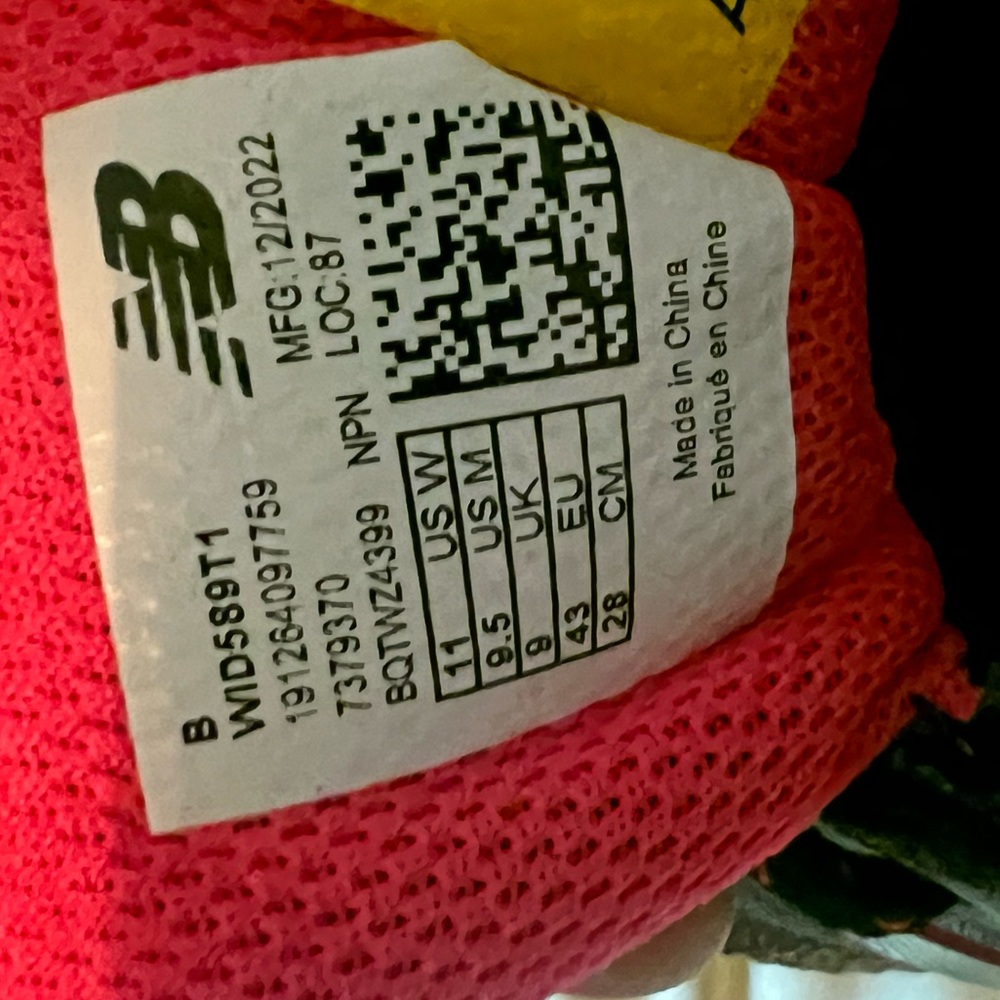 New Industrial 589 Work Sneakers in Gray/black with Pink Accents - Picture 9 of 10
